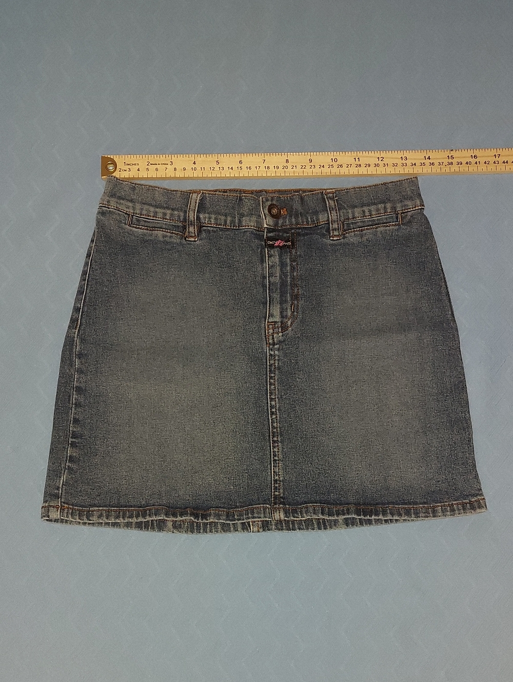 Vintage DKNY Washed Blue Denim Mini Skirt
